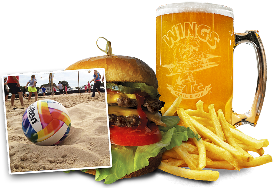 Wings Etc. Burger, Fries and Beer